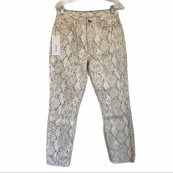 NWT GRLFRND The Karolina High Waisted Snakeskin 28 - Picture 3 of 9